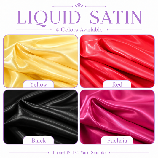 Liquid Satin Fabric by the Yard