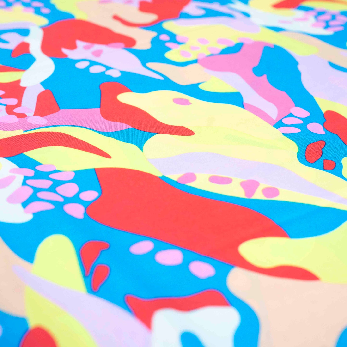 Abstract Print Rayon Challis Fabric by the Yard – Colorful Lightweight Flowy Dressmaking Fabric