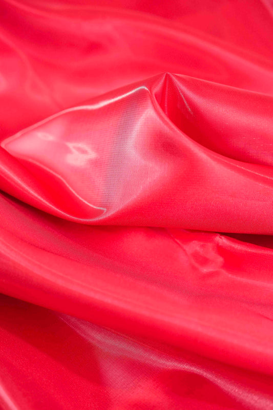 Solid Red Polyester Liquid Satin