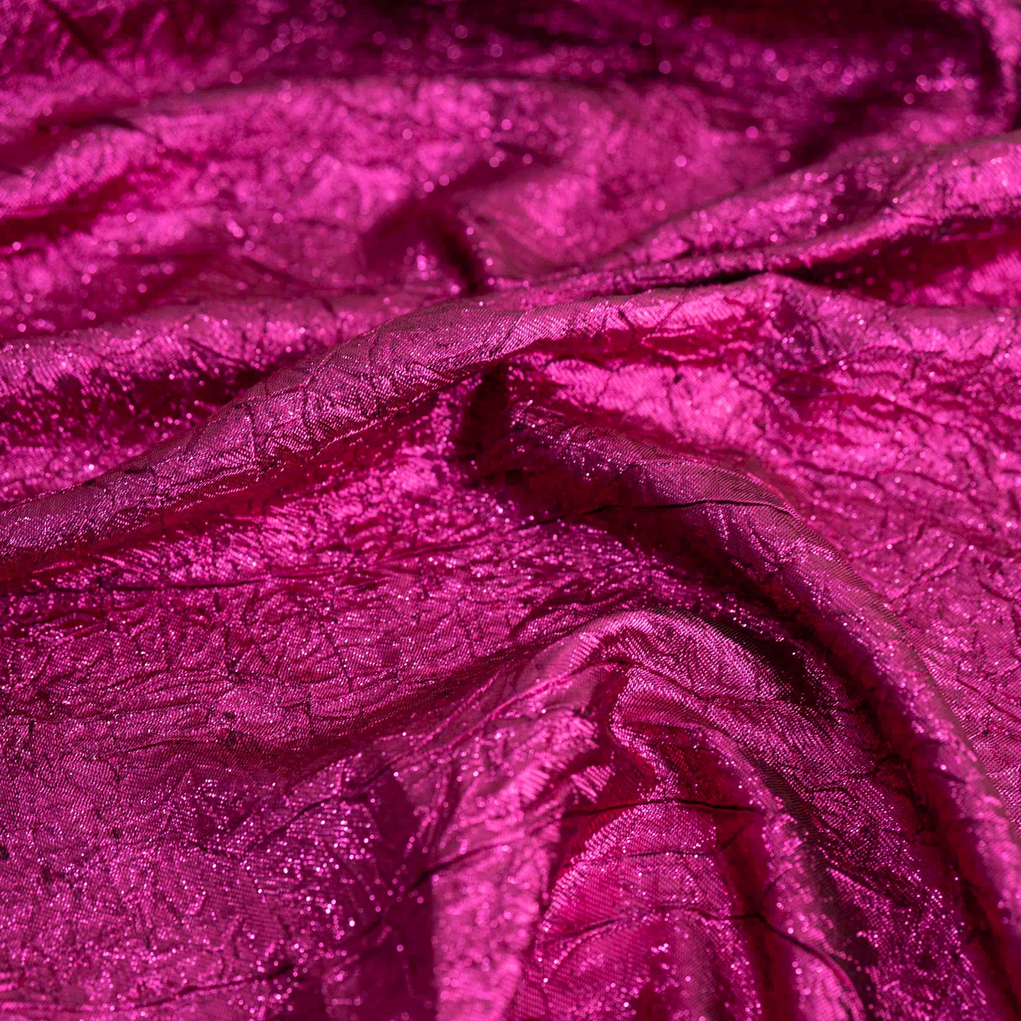 Metallic Crushed Brocade Fabric