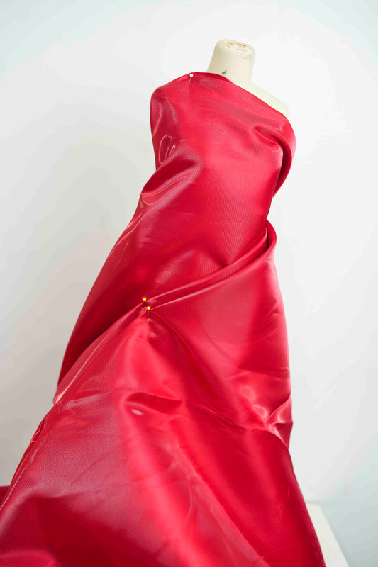 Solid Red Polyester Liquid Satin