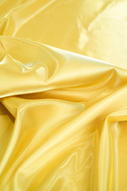 Solid Yellow Mikado Polyester