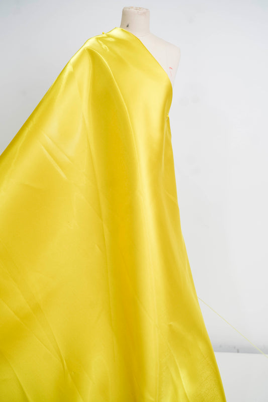 Solid Yellow Mikado Polyester