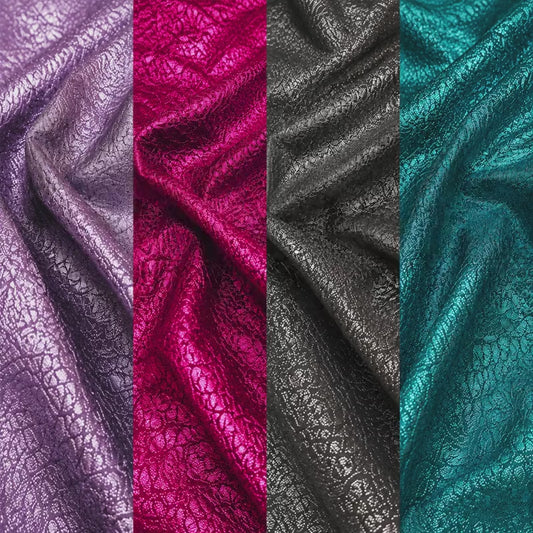 Metallic Crushed Brocade Fabric